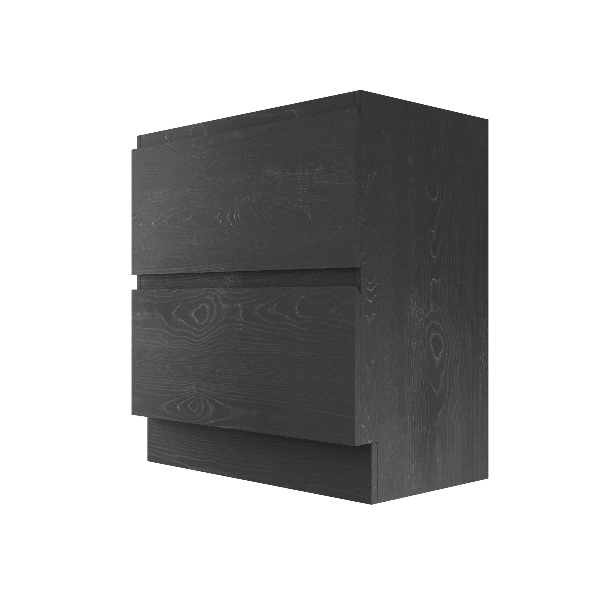 19850 - Select Handleless 600mm Black Floor Standing Vanity