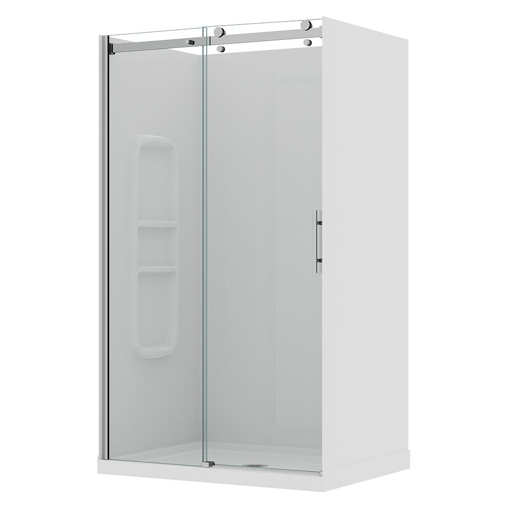 Emilio Acrylic 3-Sided Chrome