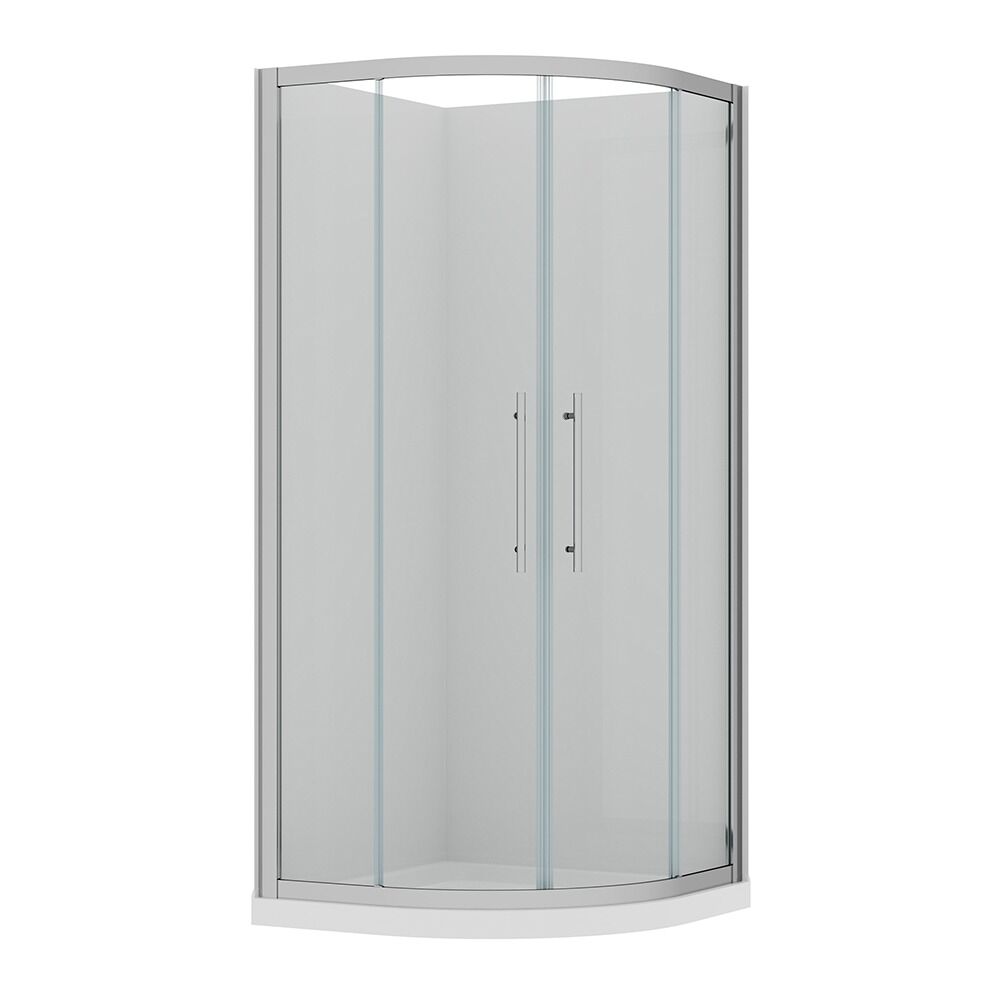 Full Shower Acrylic Curved Chrome - Image 3