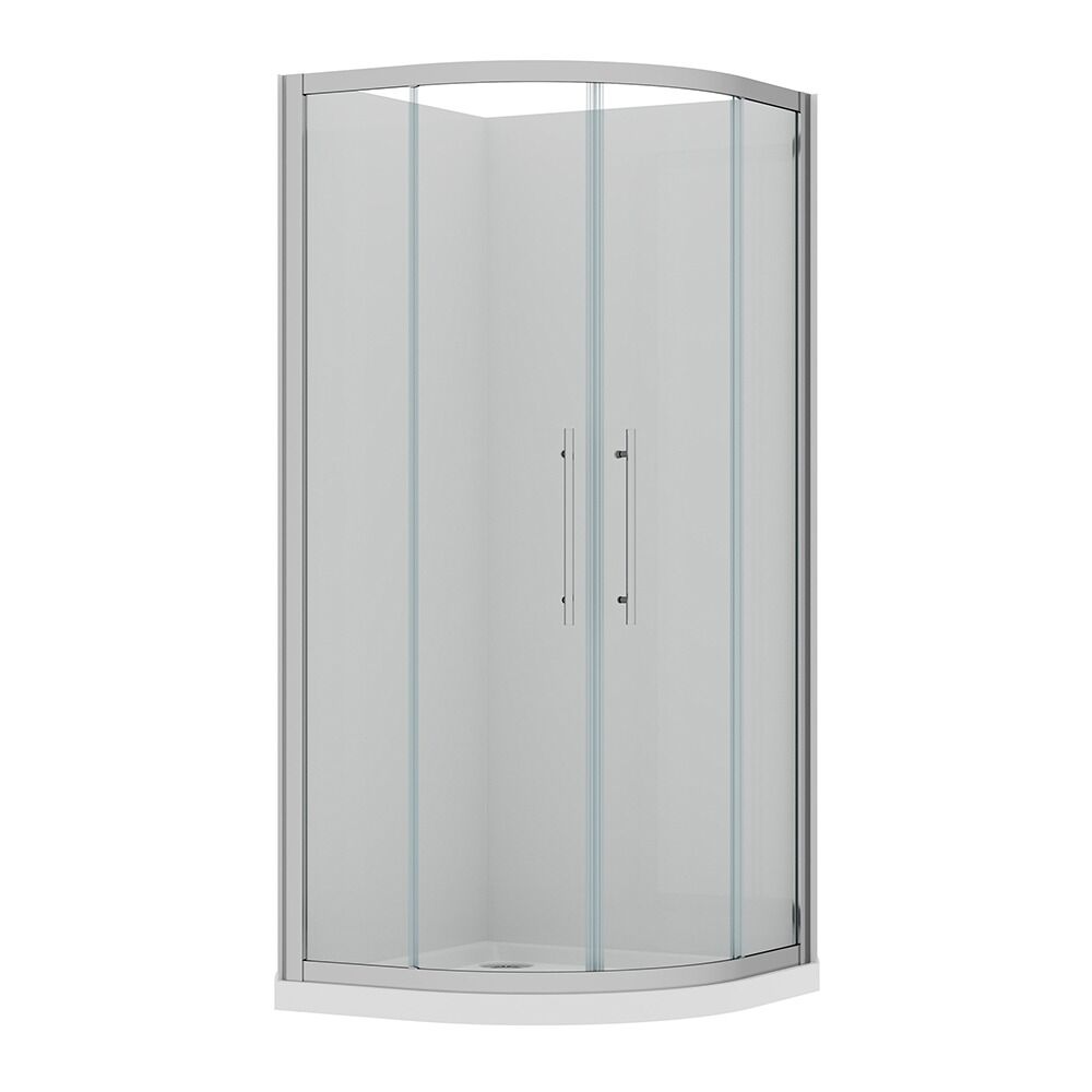 Full Shower Acrylic Curved Chrome - Image 4