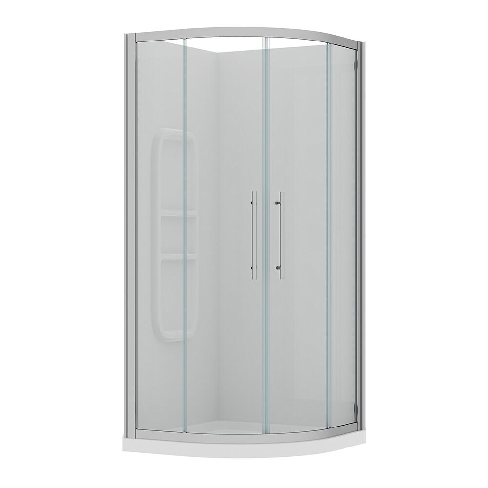 Full Shower Acrylic Curved Chrome - Image 5