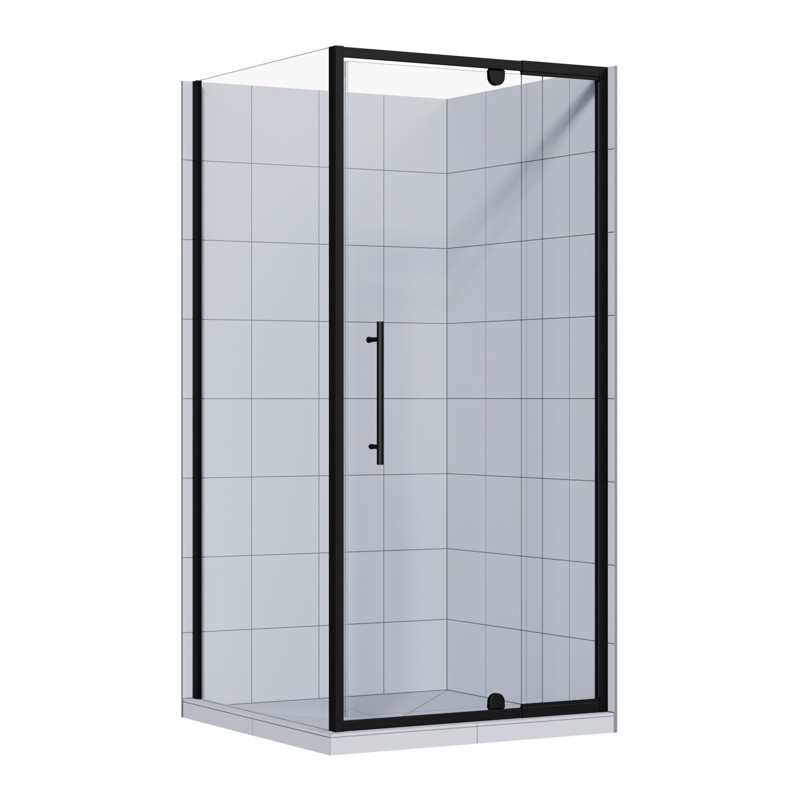 Full Shower Tile 2s Black