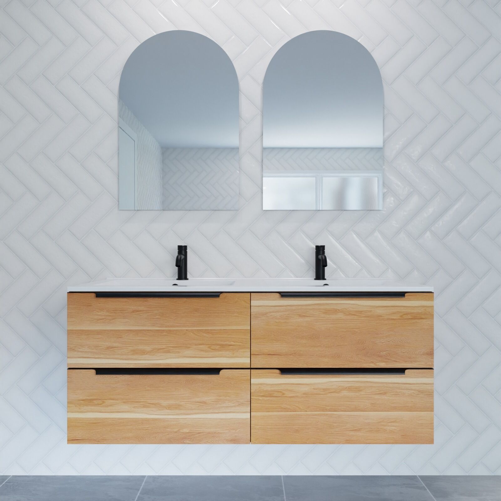 Vanities Wall Hung 1200 Integrated Handles - Image 2