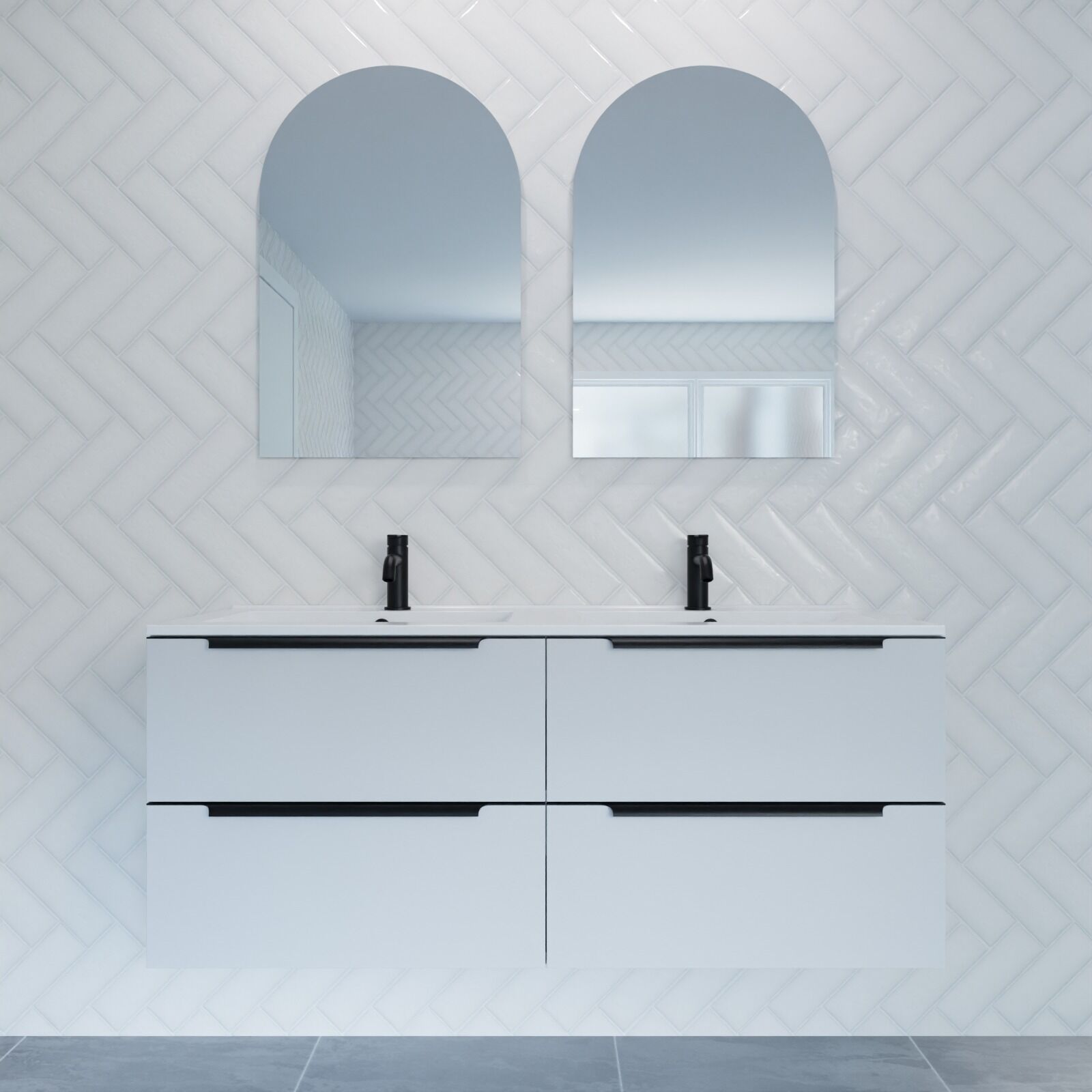 Vanities Wall Hung 1200 Integrated Handles - Image 4